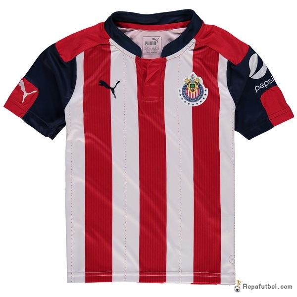 Camiseta CD Guadalajara Replica Primera Ropa Niños 2016/17 Blanco Rojo